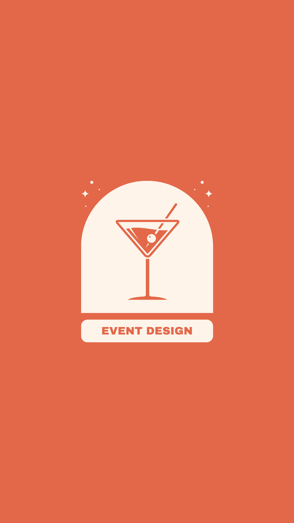 Designvorlage Event Design Agency Promo with Icons on Red für Instagram Highlight Cover
