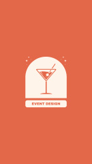 Event Design Agency Promo with Icons on Red