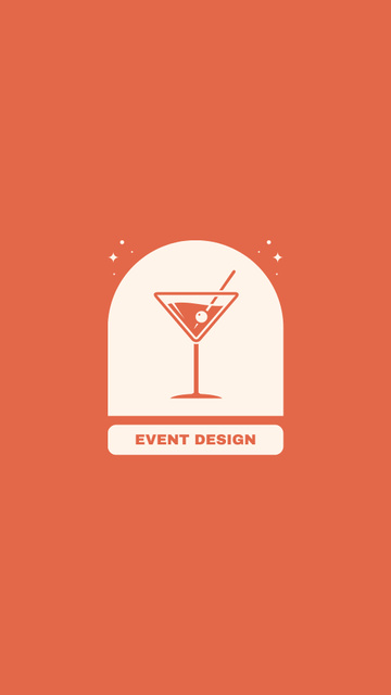 Event Design Agency Promo with Icons on Red Instagram Highlight Cover Šablona návrhu
