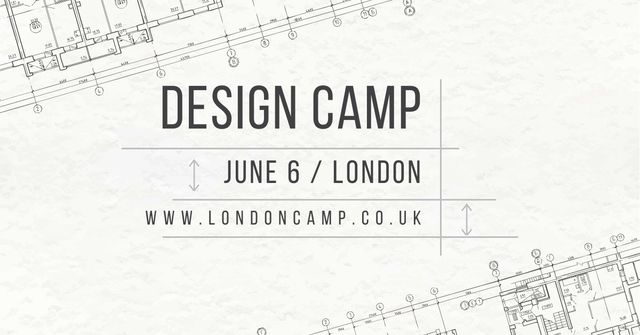 Design Сamp in London Facebook AD Design Template
