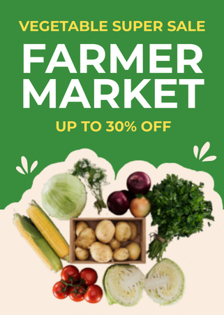 Platilla de diseño Farmer's Veggies Sale Offer Flayer