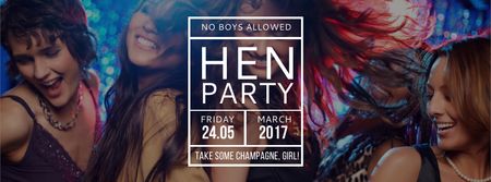 Ontwerpsjabloon van Facebook cover van Hen party for Girls