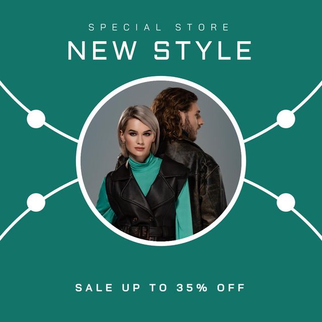 Female and Male New Style Sale Instagram Design Template