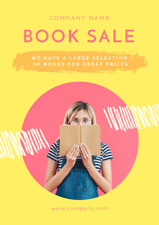 Book Sale Announcement Poster Tasarım Şablonu