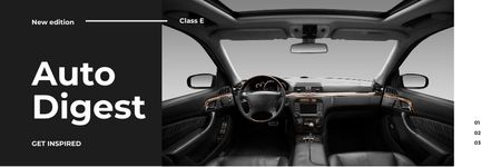 Ontwerpsjabloon van Email header van Stylish Car interior