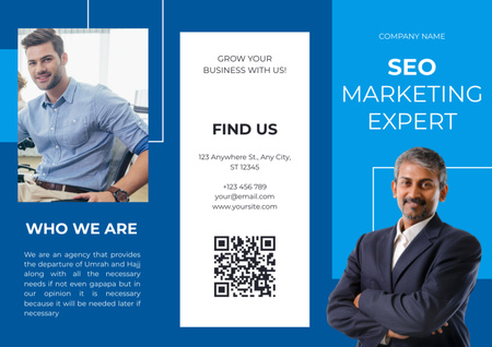 Modèle de visuel Offre de services d'experts en marketing - Brochure