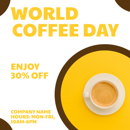 World Coffee Day Matcha Latte Offer Instagram Design Template