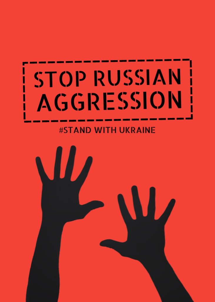 Stop Russian Aggression Flayer – шаблон для дизайна