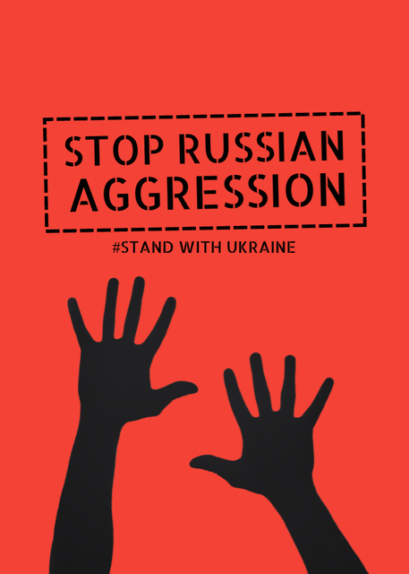 Template di design Stop Russian Aggression Flayer