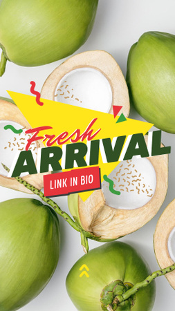 Template di design Fresh green coconuts Sale Instagram Story