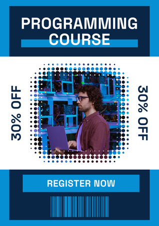 Programming Course with Discount Poster Design Template