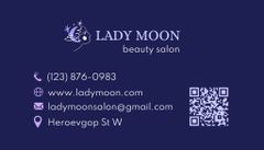 Beauty Salon Services Ad with Illustration of Woman Profile