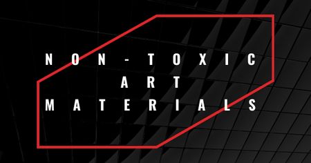 Art materials Offer on Dark glass Texture Facebook AD Design Template