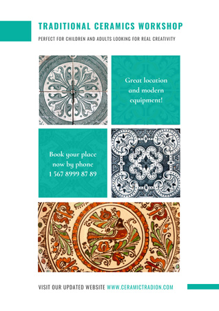Traditional ceramics workshop Poster Design Template