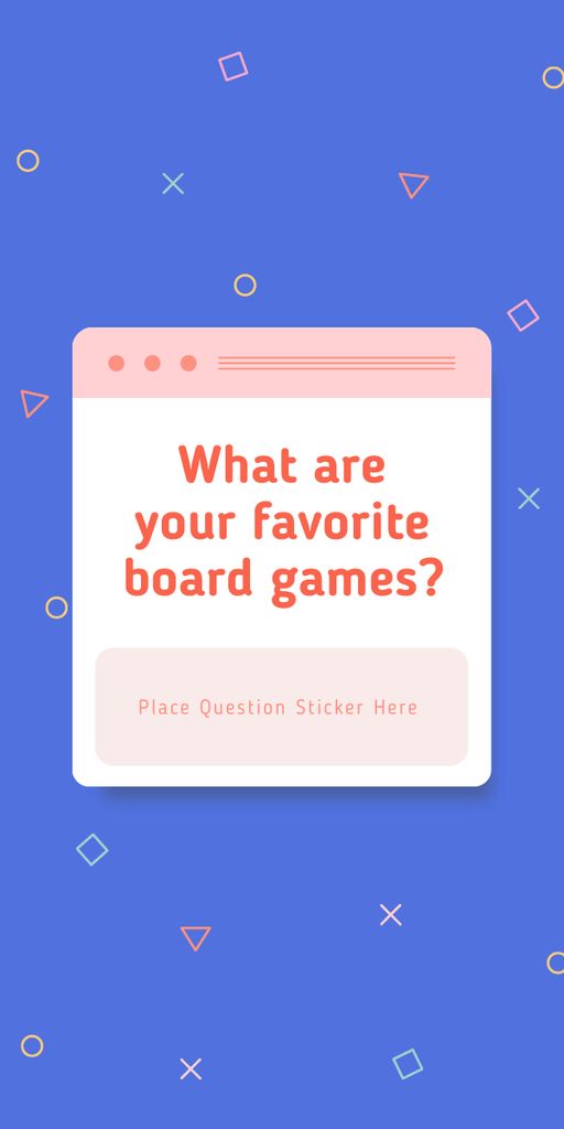 Template di design Favorite Board Games question on blue Graphic