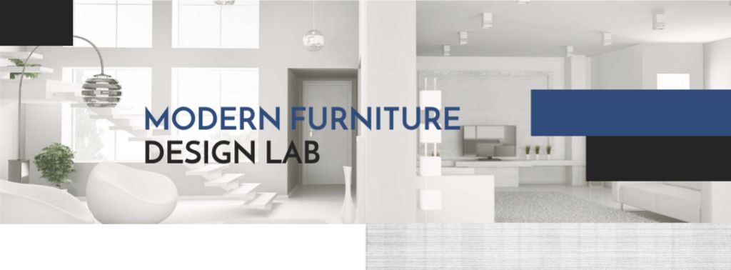 Modern Furniture Design Ad Facebook coverデザインテンプレート