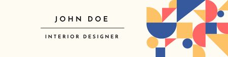 Designvorlage Interior Designer's Abstract Personal für LinkedIn Cover