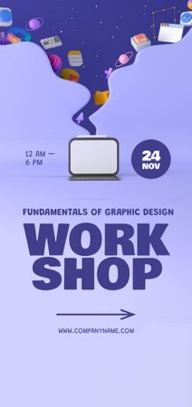 Fundamentals of Graphic Design Flyer DIN Large Design Template