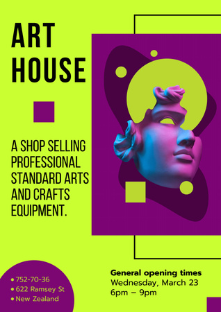 Arts and Crafts Equipment Offer Poster Πρότυπο σχεδίασης