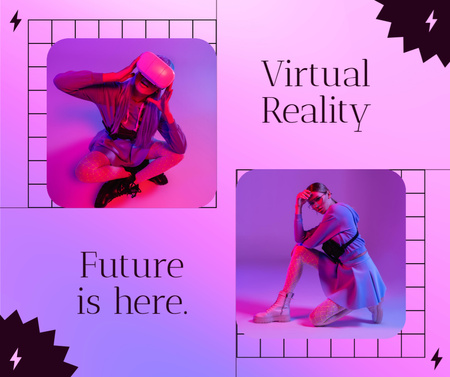 Virtual reality and future technology Facebook Design Template