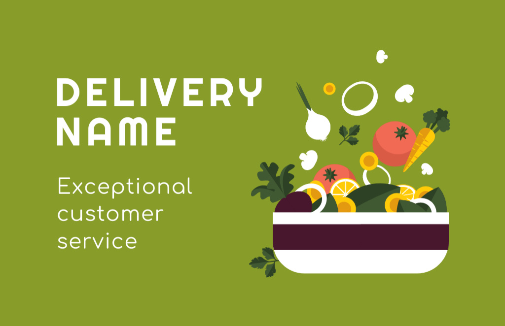 Advertising Food Delivery Services Business Card 85x55mm Šablona návrhu