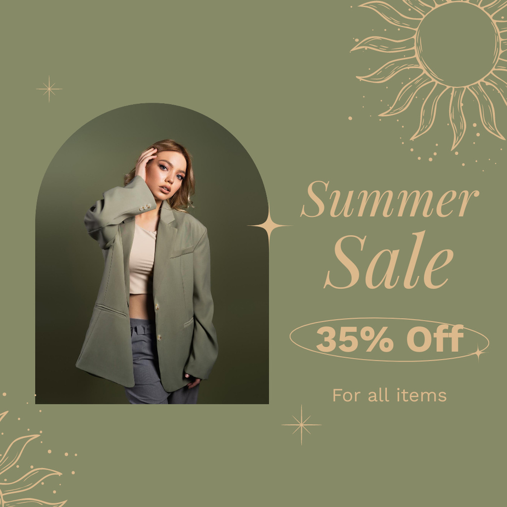 Summer Sale For All Garments With Big Discount Instagram tervezősablon