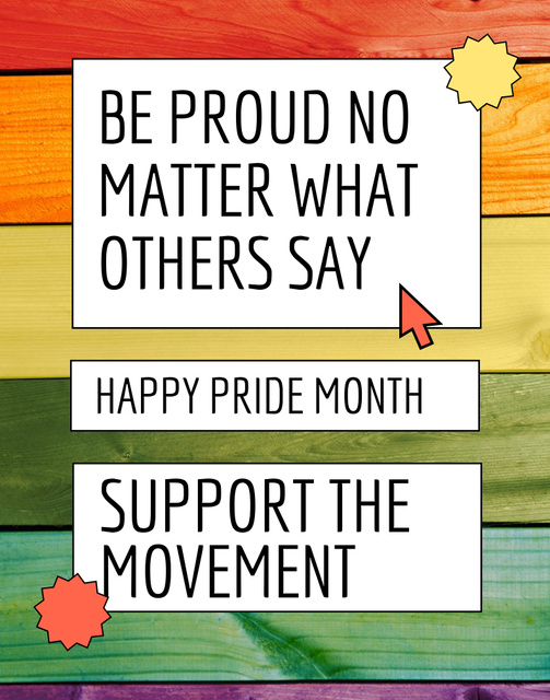 Inspirational Phrase about Pride Poster 22x28in – шаблон для дизайна