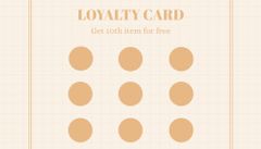 Beauty Shop Loyalty Program on Beige Simple Layout