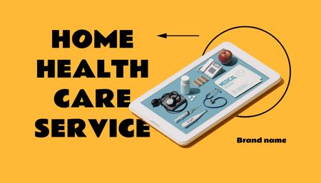 Home Health Care Service Offer Business Card US Design Template