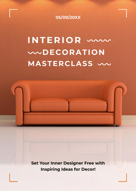 Interior Decoration Masterclass Offer Postcard 5x7in Vertical Modelo de Design