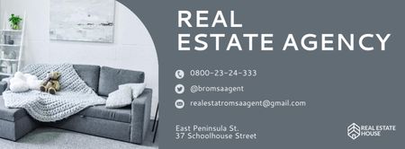 Real Estate Agency Facebook cover tervezősablon