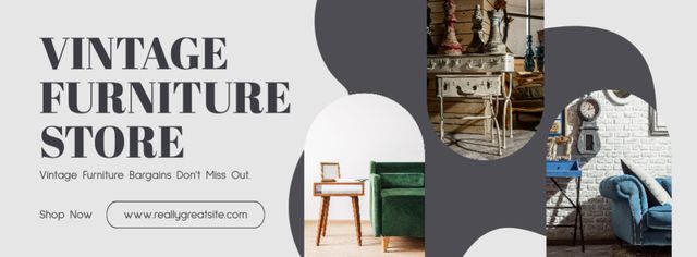 Ontwerpsjabloon van Facebook cover van Timeless Furniture Boutique For Home Offer