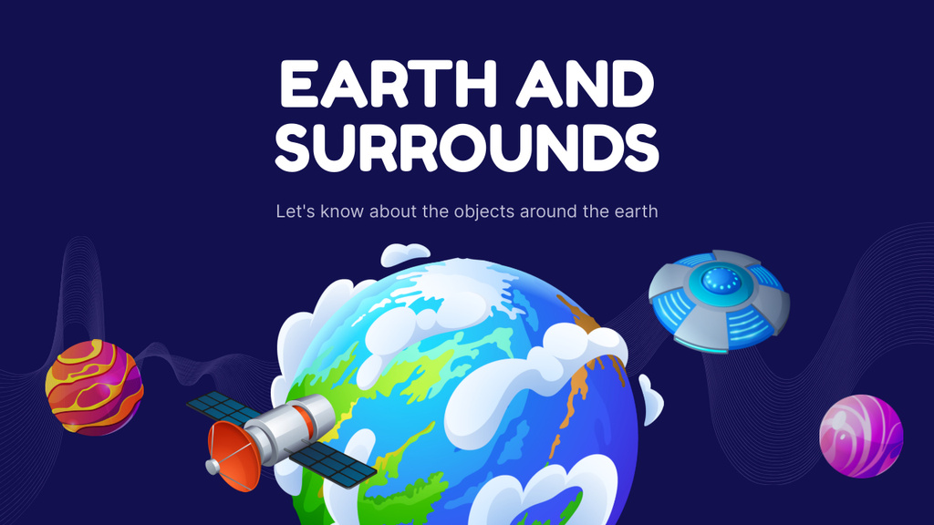 Szablon projektu Earth And Surrounds Educational Channel Youtube Thumbnail