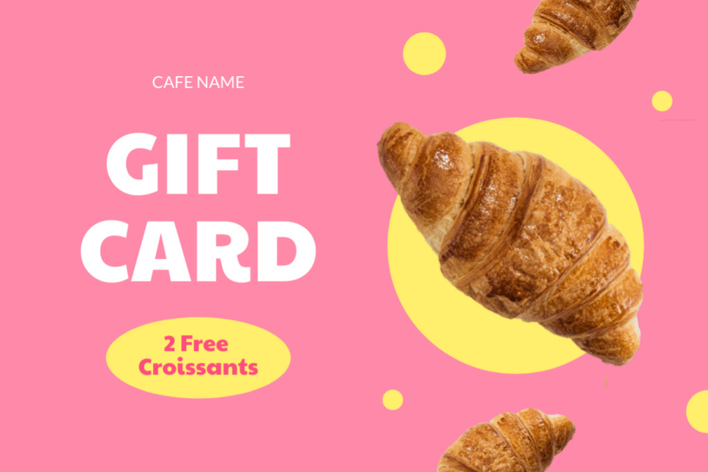 Special Voucher Offer for Croissants Gift Certificate Design Template