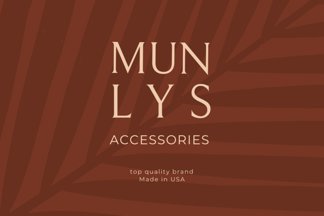 Accessories ad on red Leaves Label tervezősablon