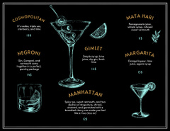 Illustrated Glasses With Cocktails Offer