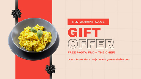 Mouthwatering Pasta From Chef As Present Offer Full HD video Design Template