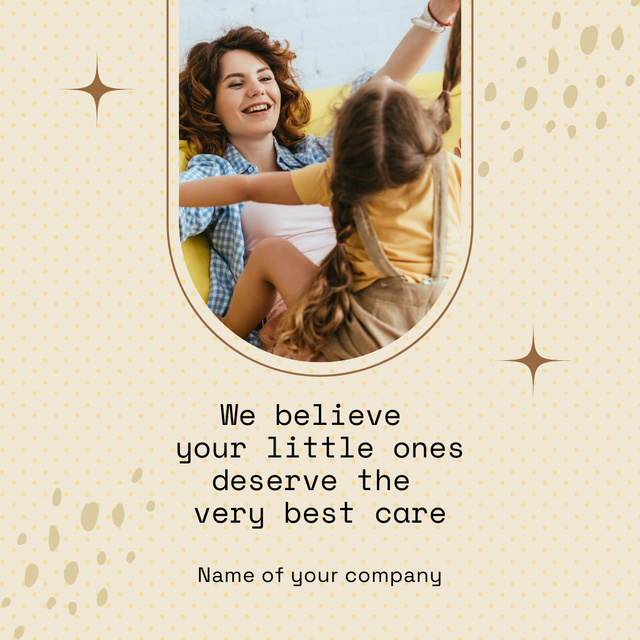 Designvorlage Safe and Nurturing Babysitters Ad für Instagram