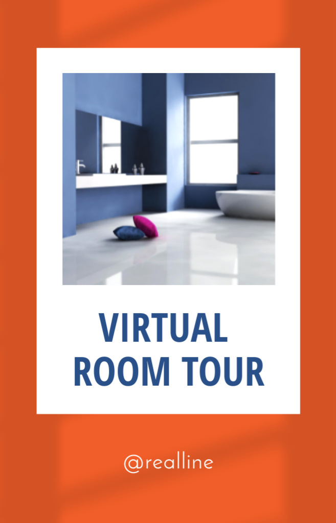 Plantilla de diseño de Cutting-edge Real Estate Ad with Virtual Room Tour IGTV Cover 