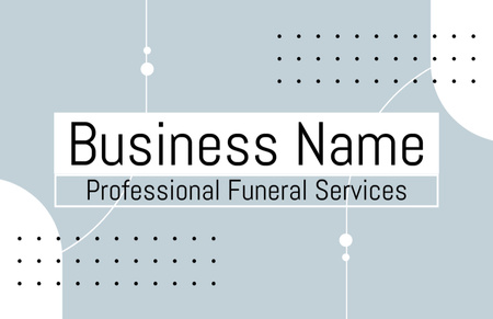 Funeral Home Services Business Card 85x55mm Design Template