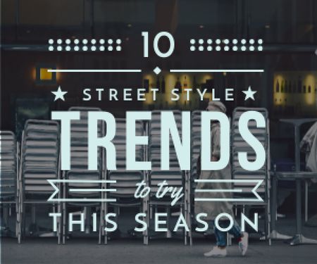 Street style trends poster Medium Rectangle Design Template