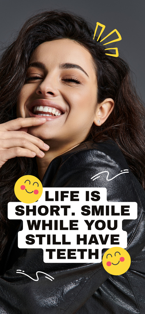 Modèle de visuel Bright Quote About Smiling Optimistically - Snapchat Moment Filter