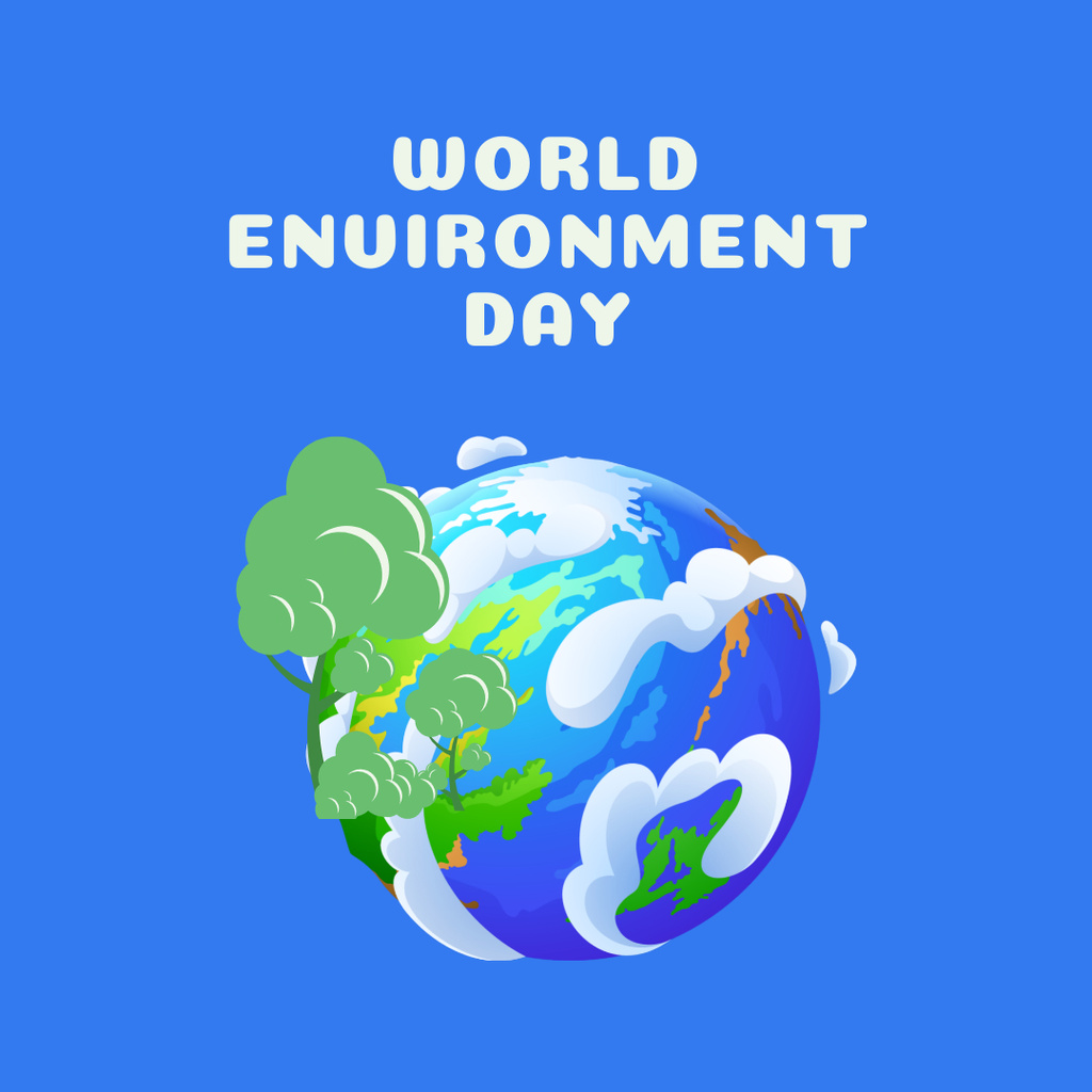 Designvorlage World Environment Day Celebrate Announcement für Instagram