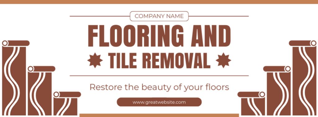 Designvorlage Services of Removing Floor and Tile für Facebook cover
