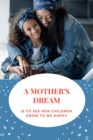 Platilla de diseño Happy mother with her daughter Postcard 4x6in Vertical