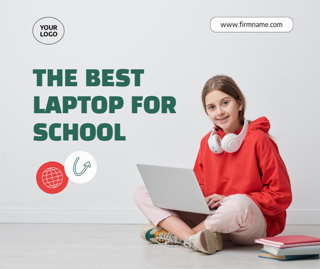 Ontwerpsjabloon van Facebook van Back to School Special Offer of Best Laptops