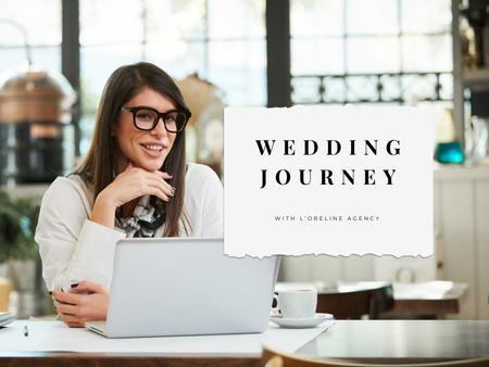 Ontwerpsjabloon van Presentation van wedding agency services aanbod met succesvolle agent