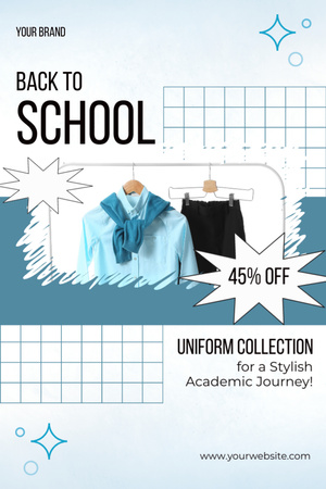 Plantilla de diseño de Elegante colección de uniformes escolares clásicos Oferta Tumblr 