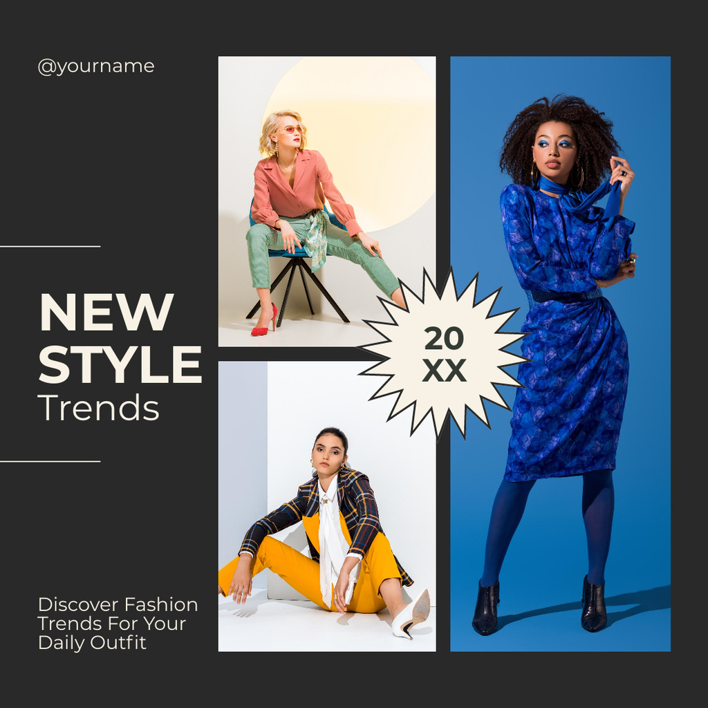 New Style Trends Instagram Πρότυπο σχεδίασης