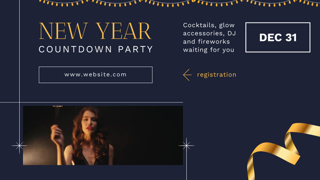 Marvelous Countdown New Year Party Announcement Full HD video Šablona návrhu